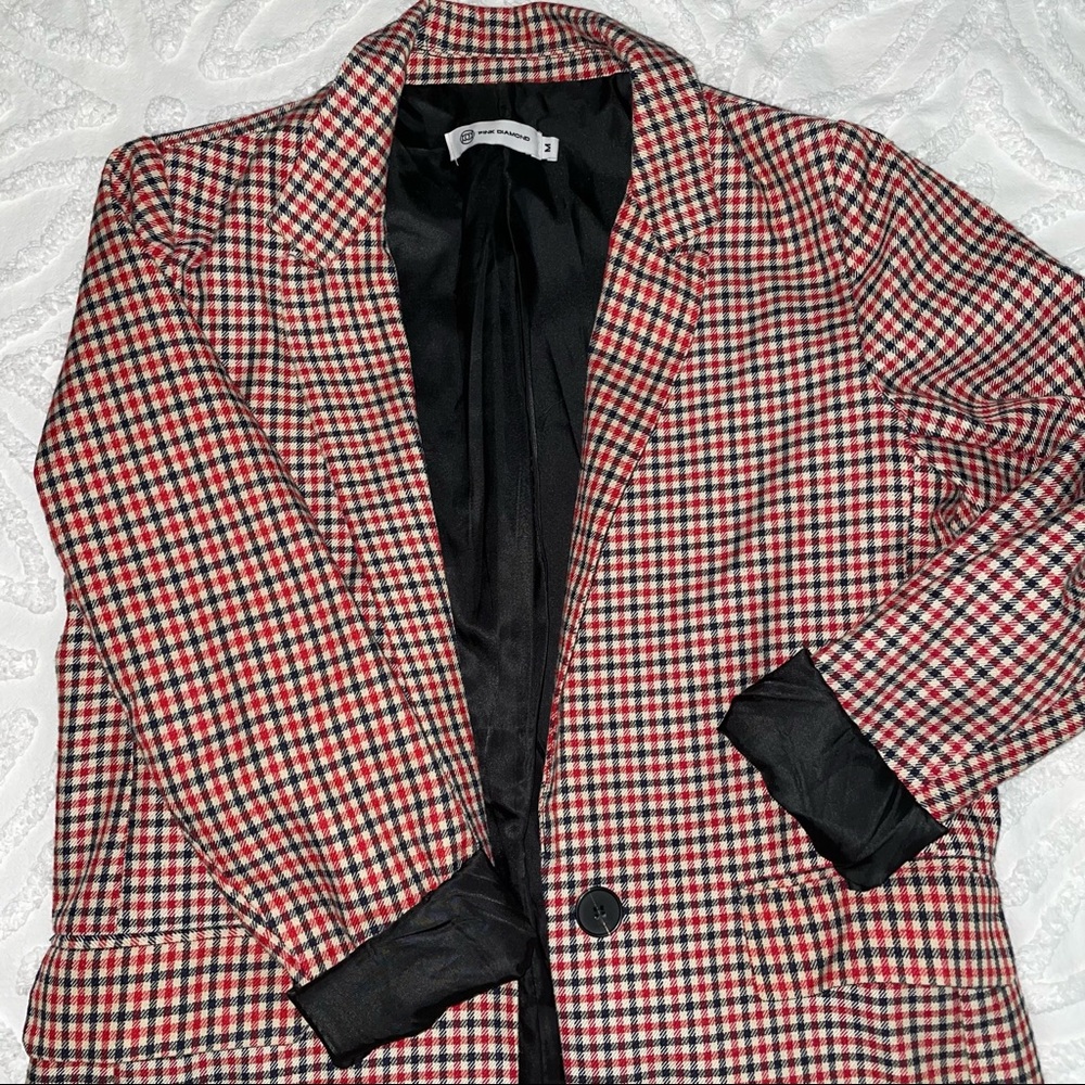 Princess Polly Red Checker Blazer